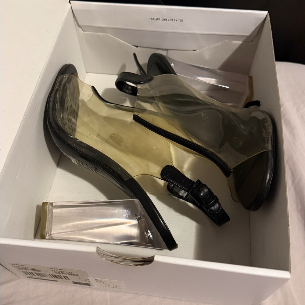 Aldo Black and Transparent Heels